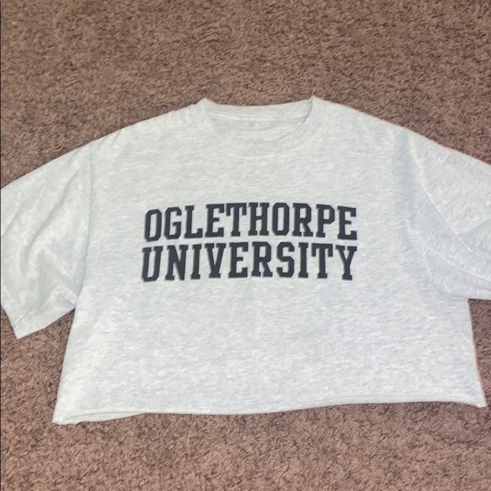 light gray crop top